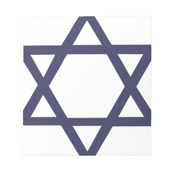 Jewish Star of David Symbol Memo Note Pads