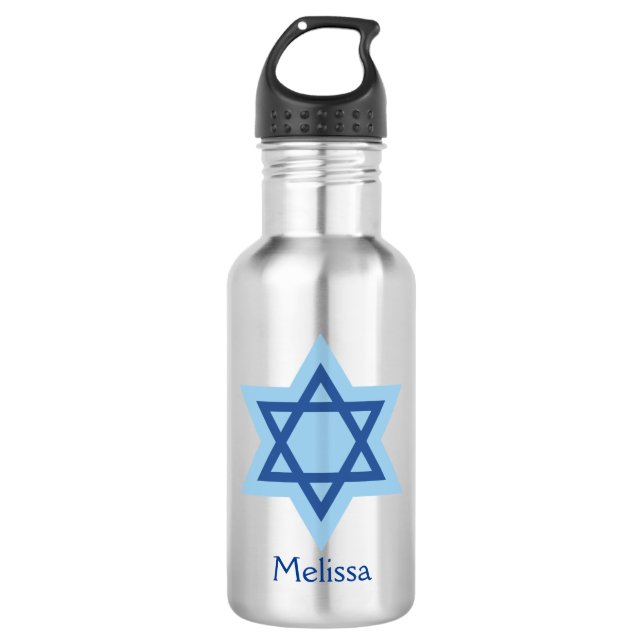 Jewish Star of David Water Bottle (Front)