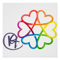 Jewish Star of Hearts Art