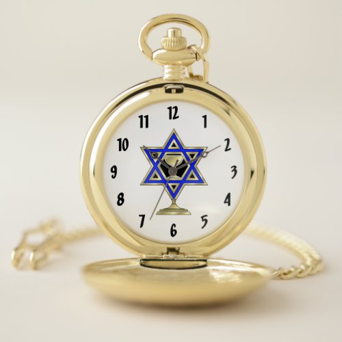 Jewish Star Pocket Watch