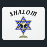 Jewish Star Shalom Door Sign<br><div class="desc">Jewish gifts and gift ideas featuring beautiful Jewish Star of David with a wine glass in the center.</div>