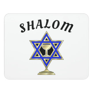 Jewish Star Shalom Door Sign