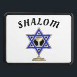 Jewish Star Shalom  Hitch Cover<br><div class="desc">Jewish gifts and gift ideas featuring beautiful Jewish Star of David with a wine glass in the center.</div>
