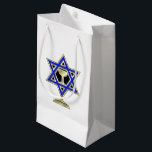 Jewish Star     Small Gift Bag<br><div class="desc">Jewish gifts and gift ideas featuring beautiful Jewish Star of David with a wine glass in the center.</div>