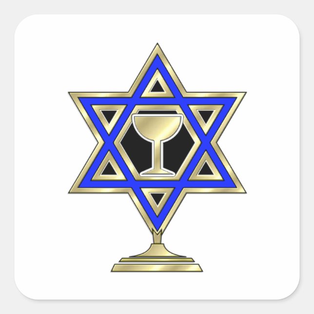 Jewish Star  Square Sticker (Front)