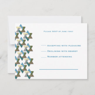 Jewish Stars Bar Mitzvah Invitation RSVP