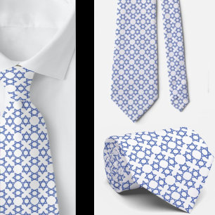 Jewish Stars Neck Tie Formal Star of David Necktie