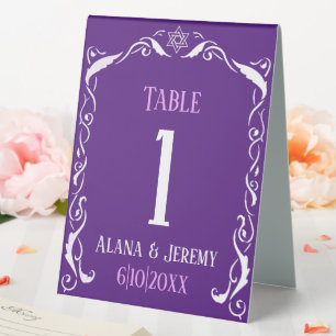 Jewish Swirl frame Table Tent