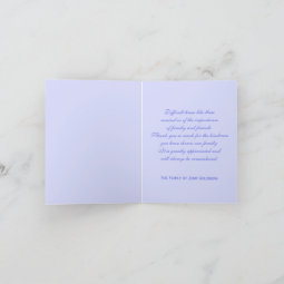 Jewish Sympathy Thank you Note Card | Zazzle