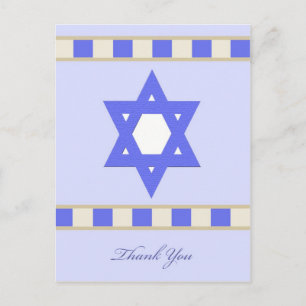 Jewish Sympathy Thank You Postcard