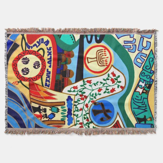 jewish  throw throw blanket (Front)