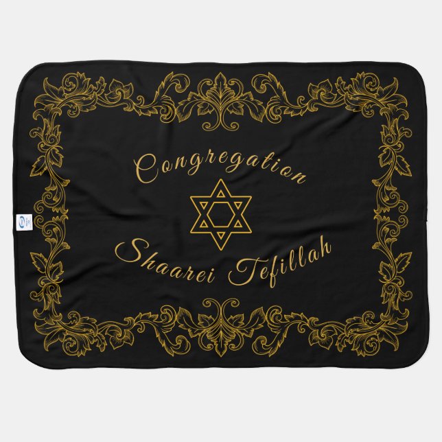 Jewish Two Tone Customizable Dust Cover Blanket (Back Horizontal)