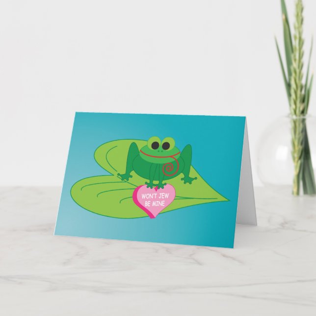 Jewish Valentine's Card: Won't Jew Be Mine? Holiday Card (Front)