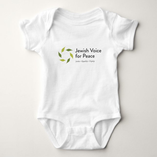 Jewish Voice for Peace Baby One Piece Bodysuit (Front)