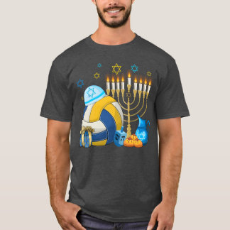 Jewish Volleyball Menorah Hanukkah Chanukah Sport T-Shirt
