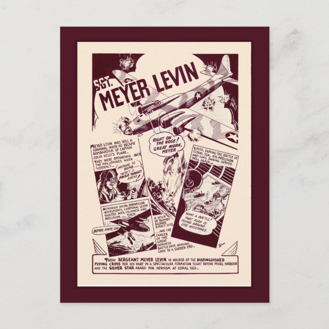 Jewish War Heroes Levin Postcard (Front)