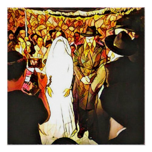 Jewish wedding ceremony poster