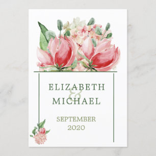 Jewish Wedding Chuppah Elegant Modern Floral Invitation