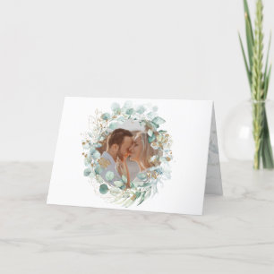 Jewish Wedding Custom Chuppah Photo Letterpress Thank You Card
