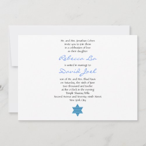 Jewish Wedding Invitation Hebrew Weddings