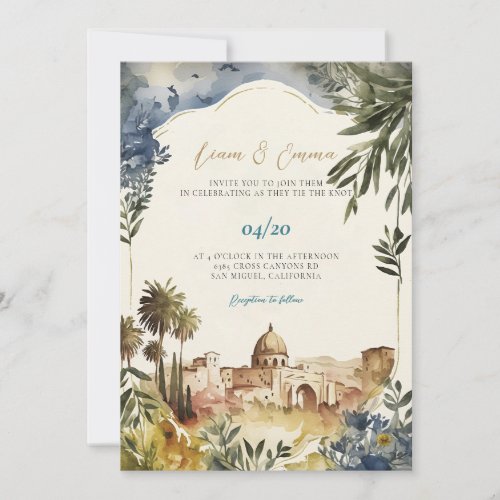 Jewish Wedding Invitation  Jerusalem Invite