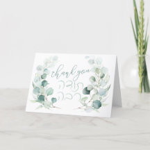 Jewish Wedding Todah Rabah Hebrew Eucalyptus Thank