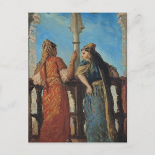 Jewish Women at the Balcony Algiers 1849 Postcard