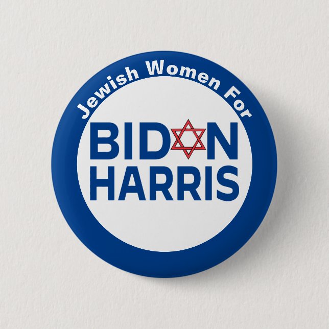 Jewish Women for Biden Harris Button (Front)