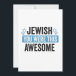 Jewish You Were This Awesome Funny Hanukkah Gift  Invitation<br><div class="desc">funny, hanukkah, jewish, jew, holiday, matzo, honey, birthday, gift, bee, </div>