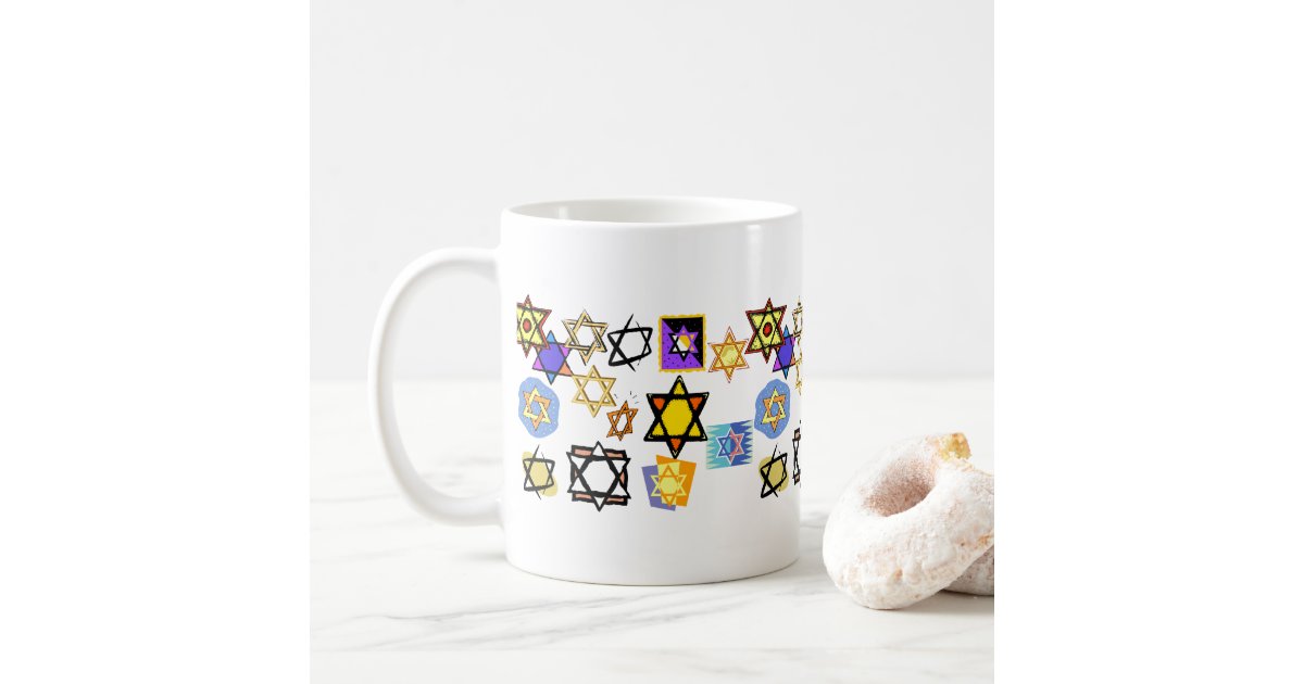 JewishStars, Channuka Mug, Jewish Coffee Mug