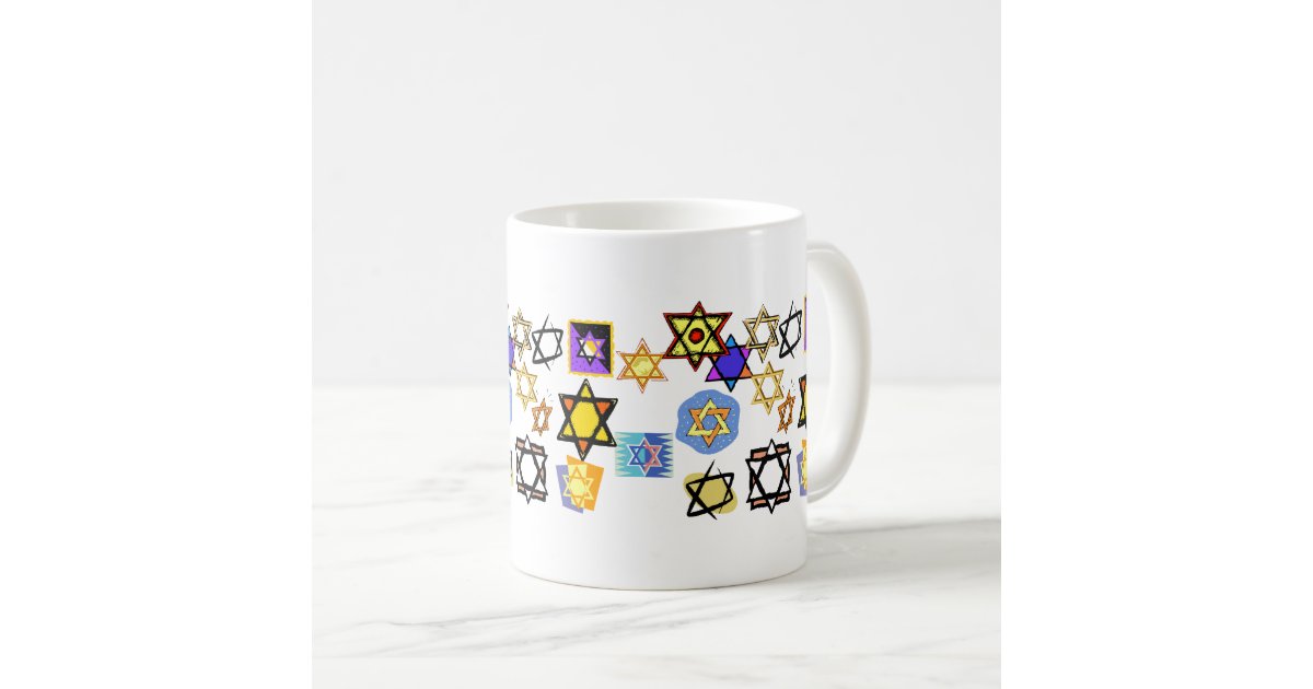 JewishStars, Channuka Mug, Jewish Coffee Mug
