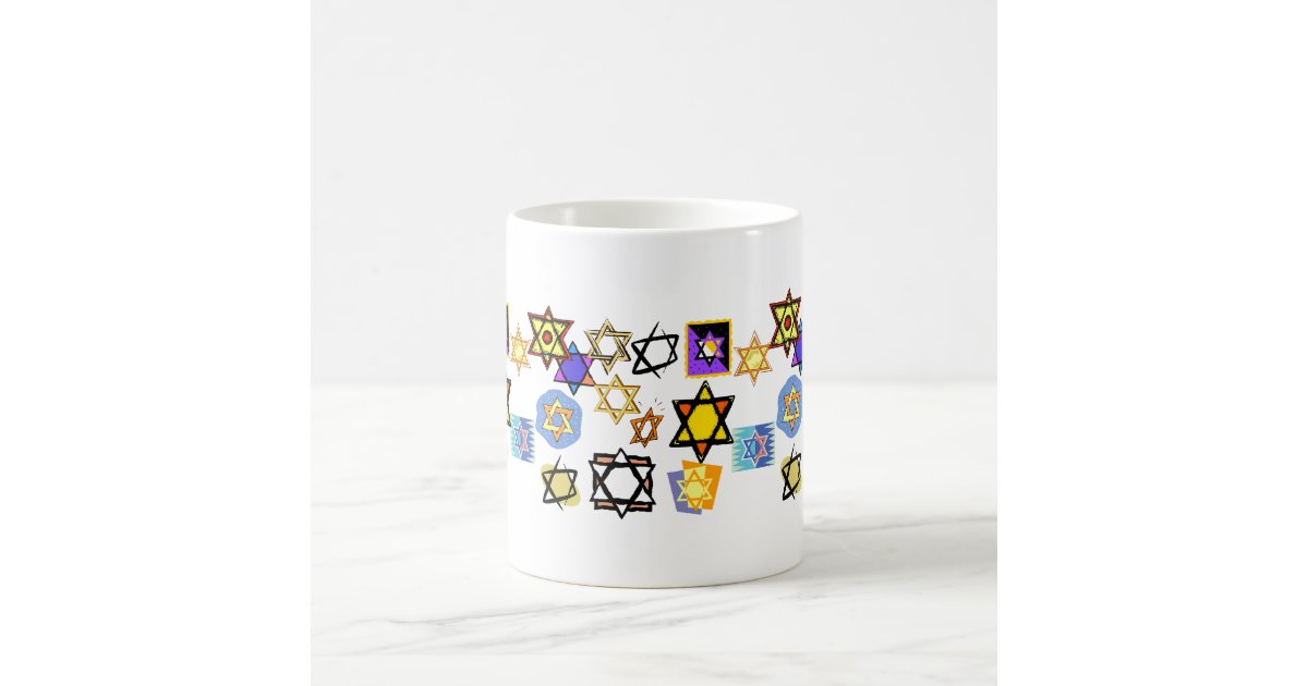 JewishStars, Channuka Mug, Jewish Coffee Mug