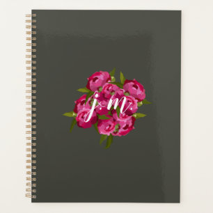 Jewl Tone Peony Personalized Planner