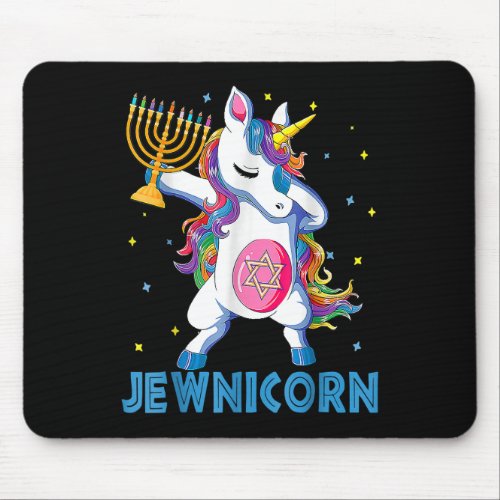 Jewnicorn Funny Hanukkah Unicorn Gift Girl Women P Mouse Pad