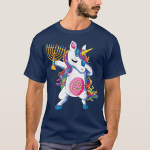 Jewnicorn Funny Jewish Unicorn Chanukah Girls T-Shirt