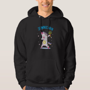 Jewnicorn Unicorn, Happy Hanukkah Jewish Menorah C Hoodie