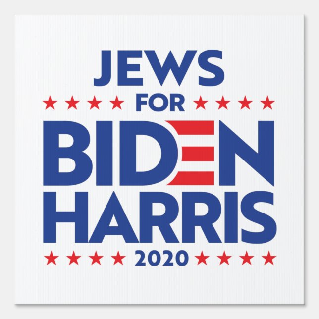 JEWS FOR BIDEN HARRIS SIGN (Front)