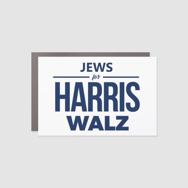 Jews for Harris Walz Car Magnet (Front)