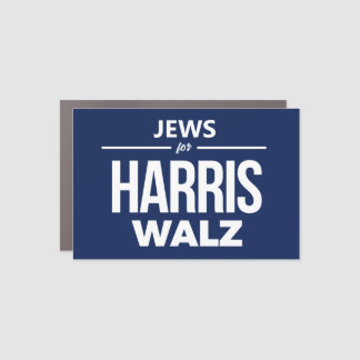Jews for Harris Walz Car Magnet