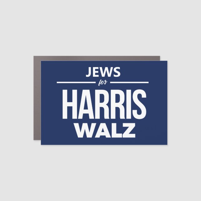 Jews for Harris Walz Car Magnet (Front)