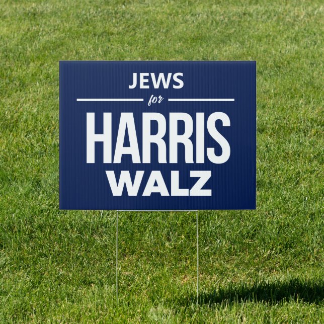Jews for Harris Walz Sign (Insitu)