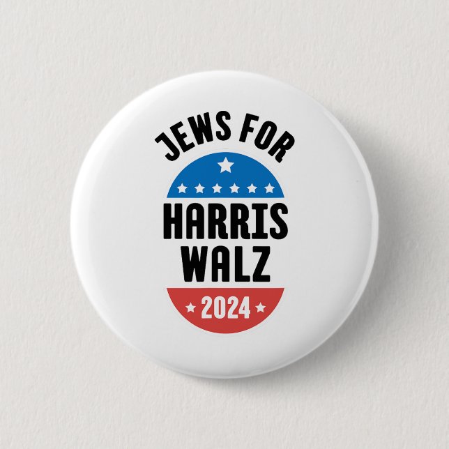 Jews For Harris Wheimer 2024  Button (Front)