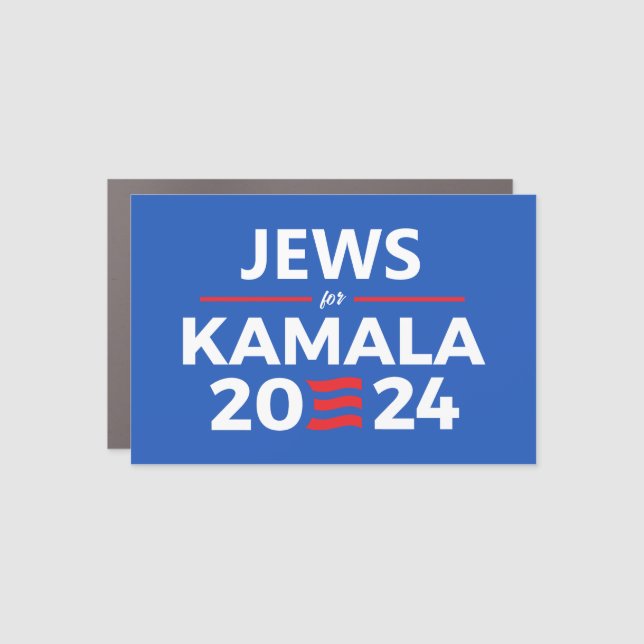Jews for Kamala Harris Car Magnet (Front)