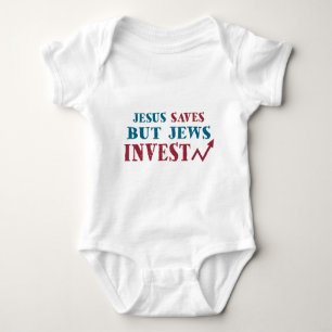 Jews Invest - Jewish finance humor Baby Bodysuit