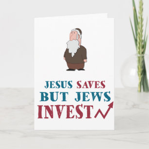 Jews Invest - Jewish finance humor Card