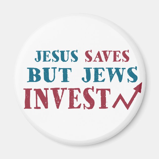 Jews Invest - Jewish finance humor Magnet (Front)