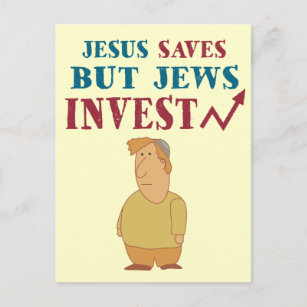 Jews Invest - Jewish finance humor Postcard