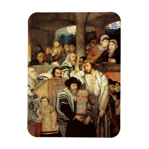 Jews Praying by Maurycy Goettlieb _ Circa 1878 Magnet