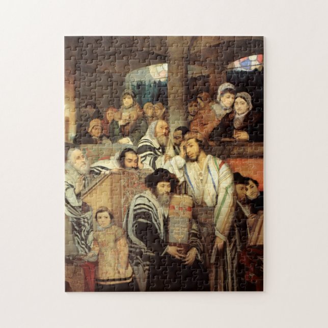 Jews Praying by Maurycy Gottlieb - Circa 1878 Jigsaw Puzzle (Vertical)