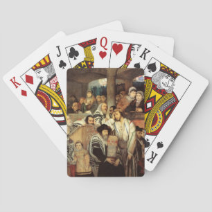 Jews Praying in the Synagogue on Yom Kippur Poker Cards